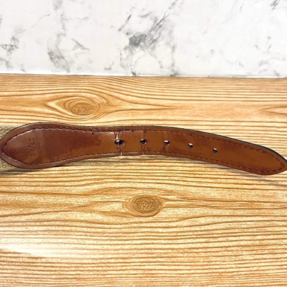 The Belted Cow Co. Lacrosse Woven Cotton & Leather Belt Maine, USA Men's 34